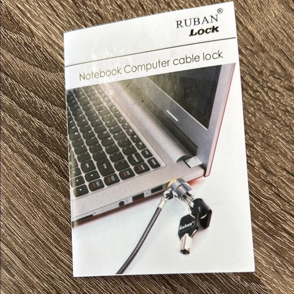 RUBAN Notebook Laptop Lock PC Computer Security Cable with Key Lock